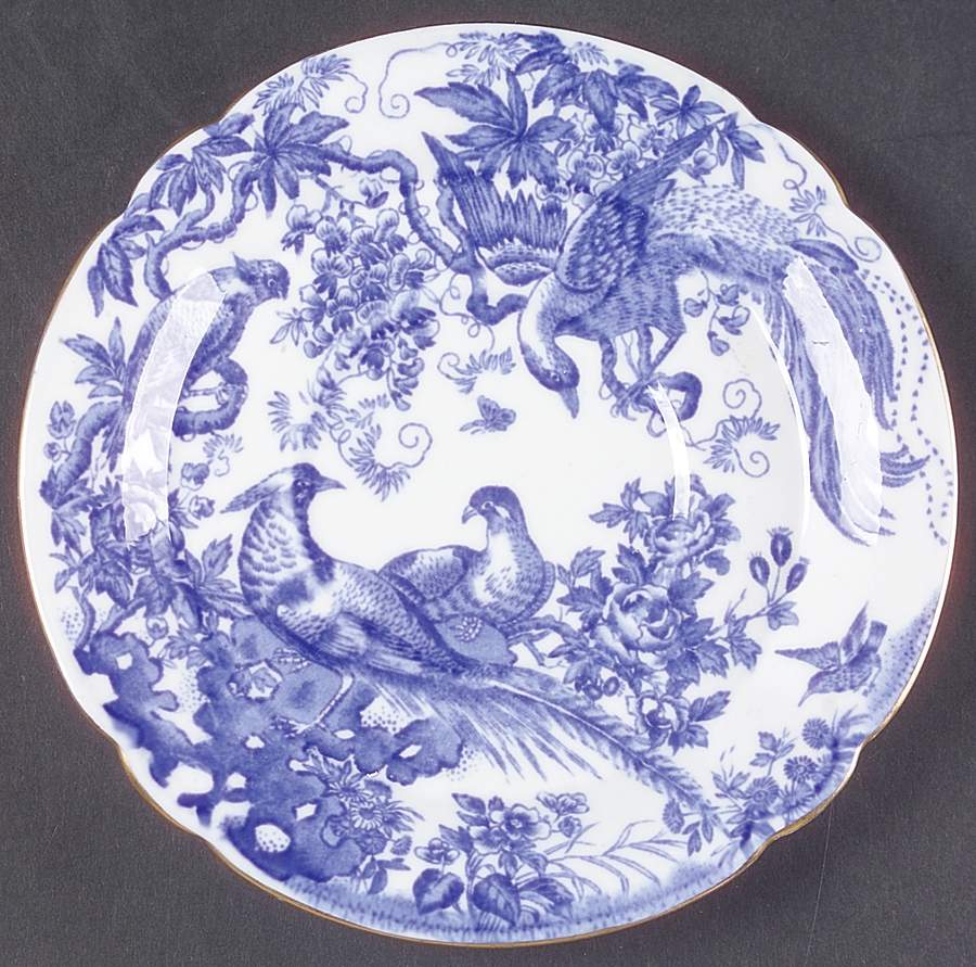 Blue Aves Saucer for Footed Cream Soup Bowl by Royal Crown Derby-1