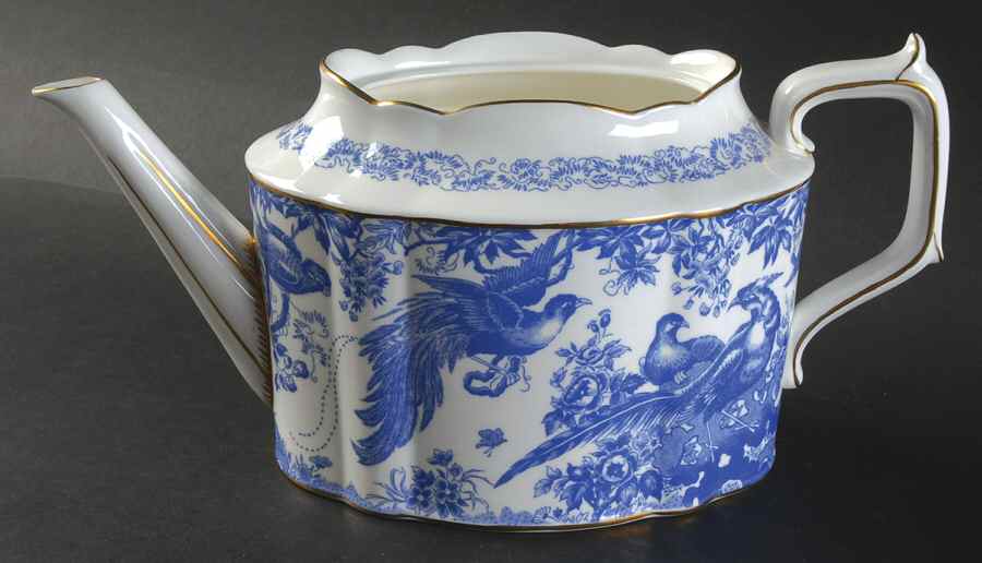 Blue Aves Teapot No Lid by Royal Crown Derby-1