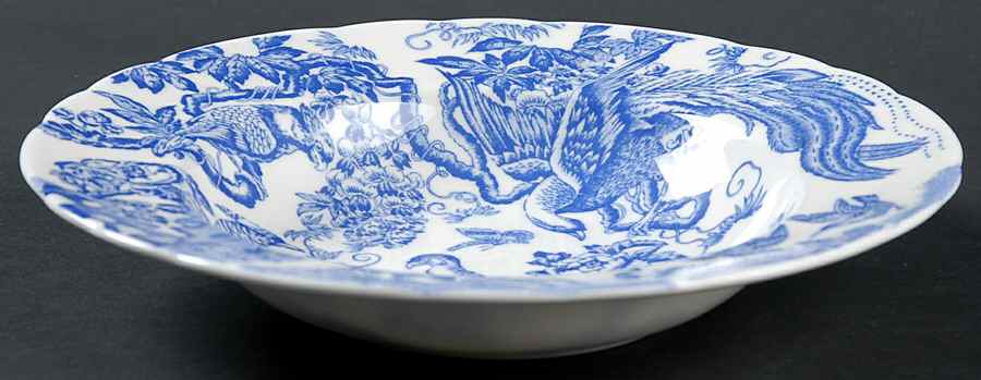 Blue Aves Rim Soup Bowl by Royal Crown Derby-1