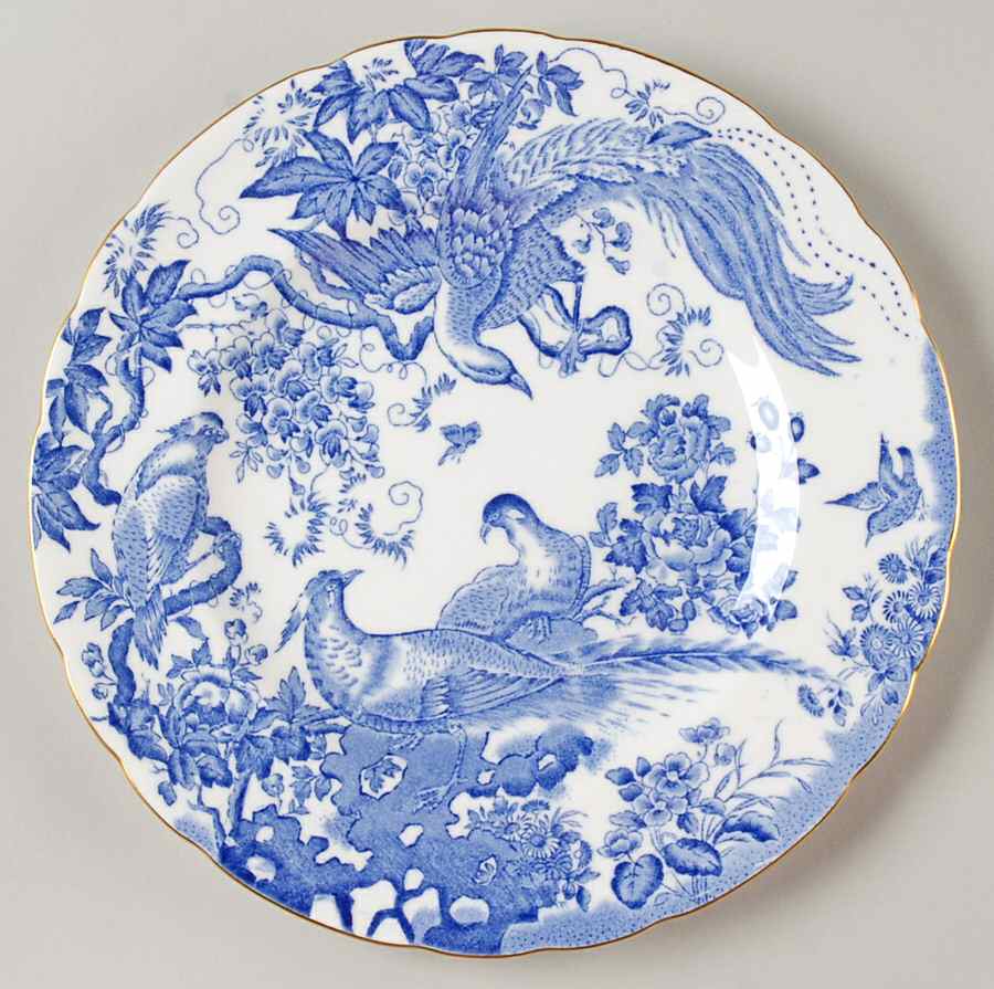 Blue Aves Salad Plate by Royal Crown Derby-1