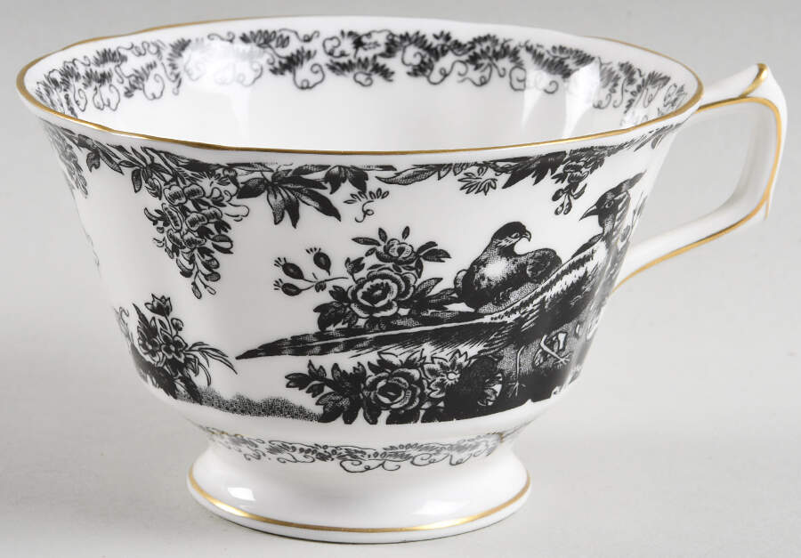 Black Aves (Gold Trim) Oversized Cup by Royal Crown Derby-1