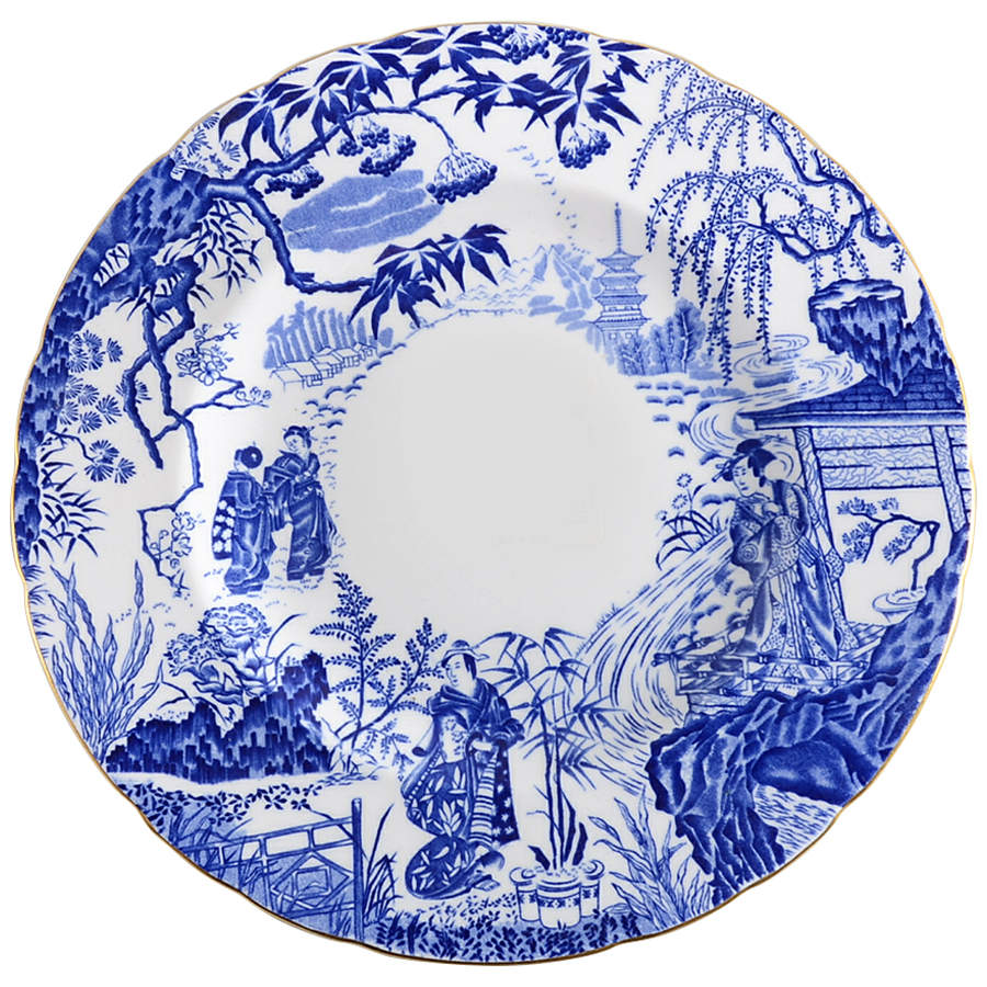 Blue Mikado Dinner Plate by Royal Crown Derby-1