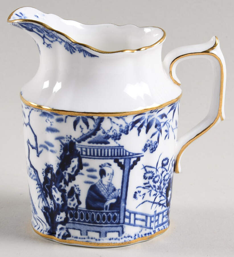Blue Mikado Mini Creamer by Royal Crown Derby-1