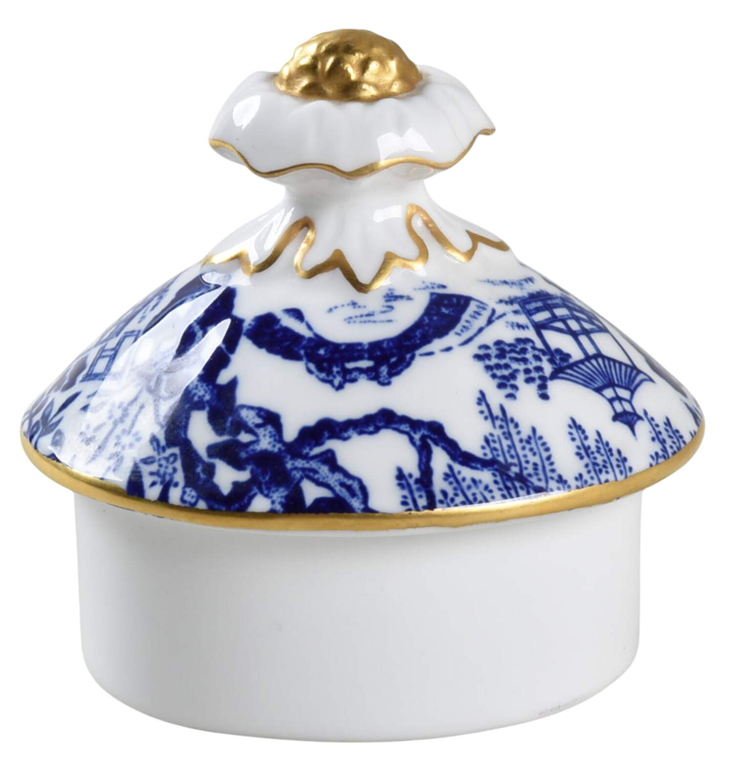 Blue Mikado Lid for Hot Water Jug by Royal Crown Derby-1