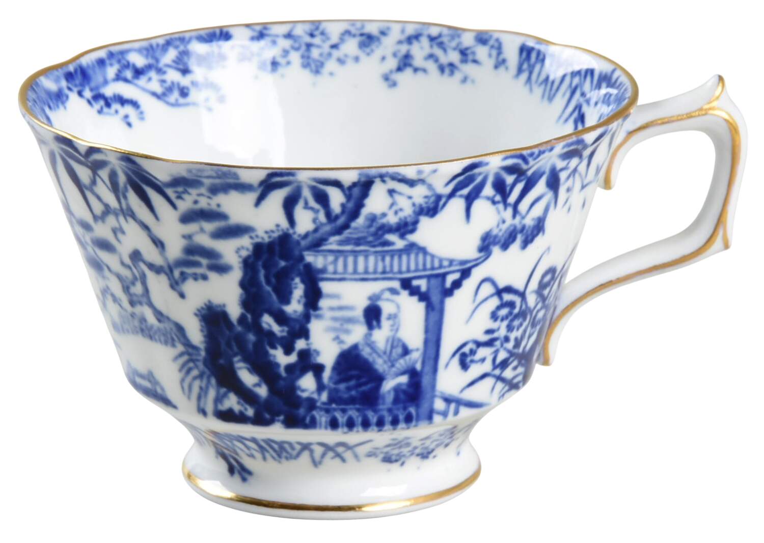 Blue Mikado Footed Cup by Royal Crown Derby-1
