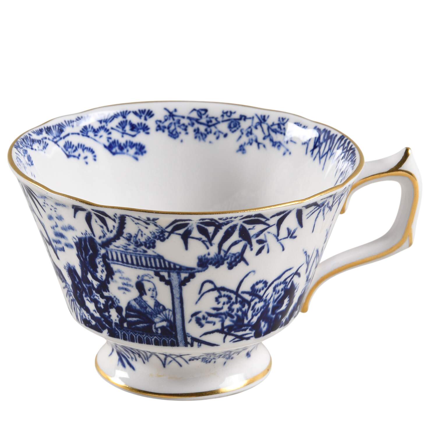 Blue Mikado Footed Cup by Royal Crown Derby-1