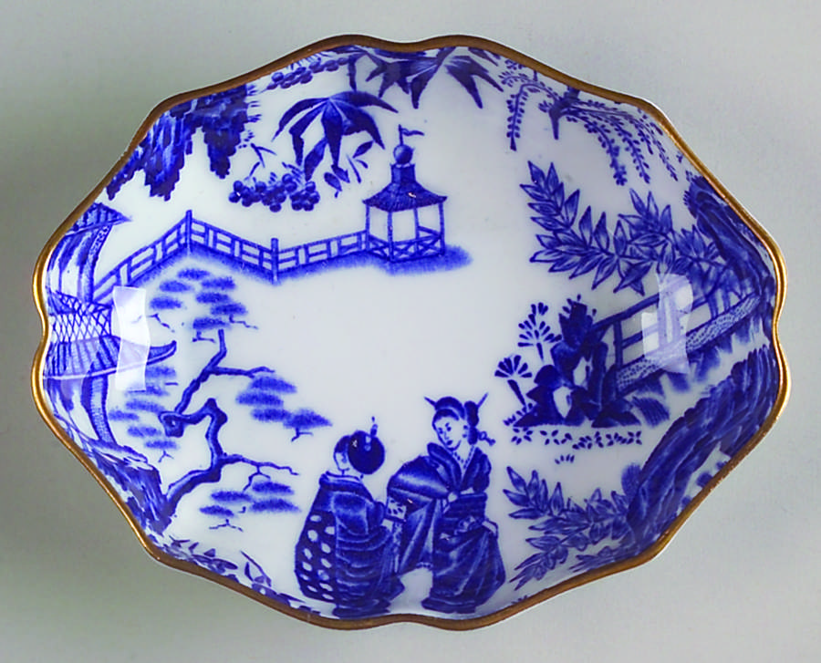 Blue Mikado Small Oval Tray by Royal Crown Derby-1
