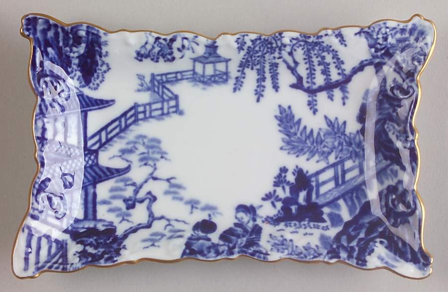 Blue Mikado Rectangular Tray by Royal Crown Derby-1