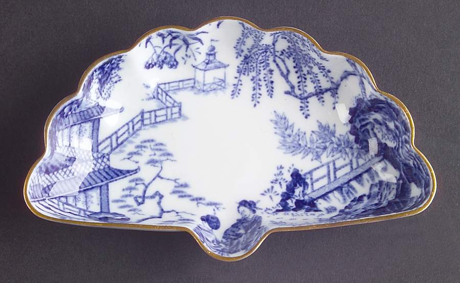 Blue Mikado Fan Tray by Royal Crown Derby-1