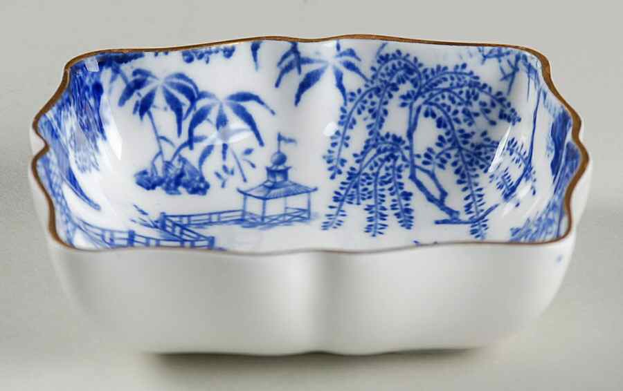 Blue Mikado Square Tray by Royal Crown Derby-1