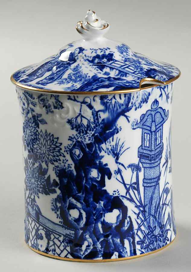 Blue Mikado Marmalade & Lid by Royal Crown Derby-1