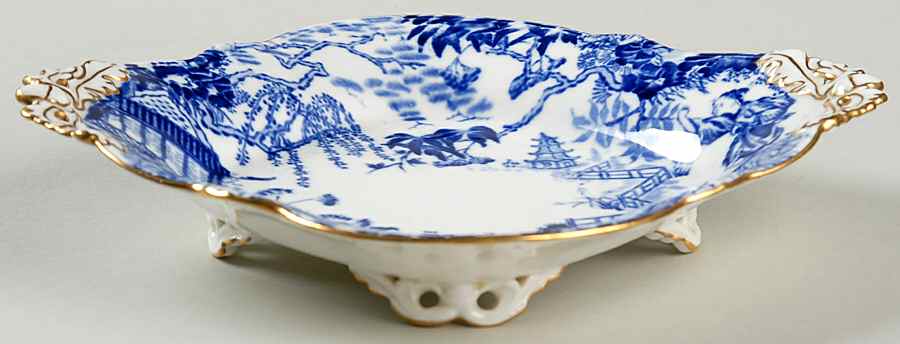 Blue Mikado 1685 Square Basket by Royal Crown Derby-1