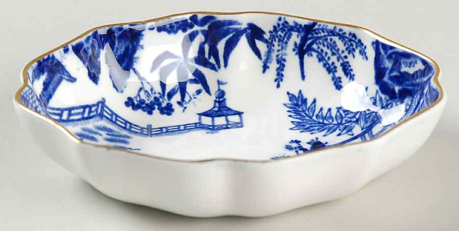 Blue Mikado Nut Dish by Royal Crown Derby-1