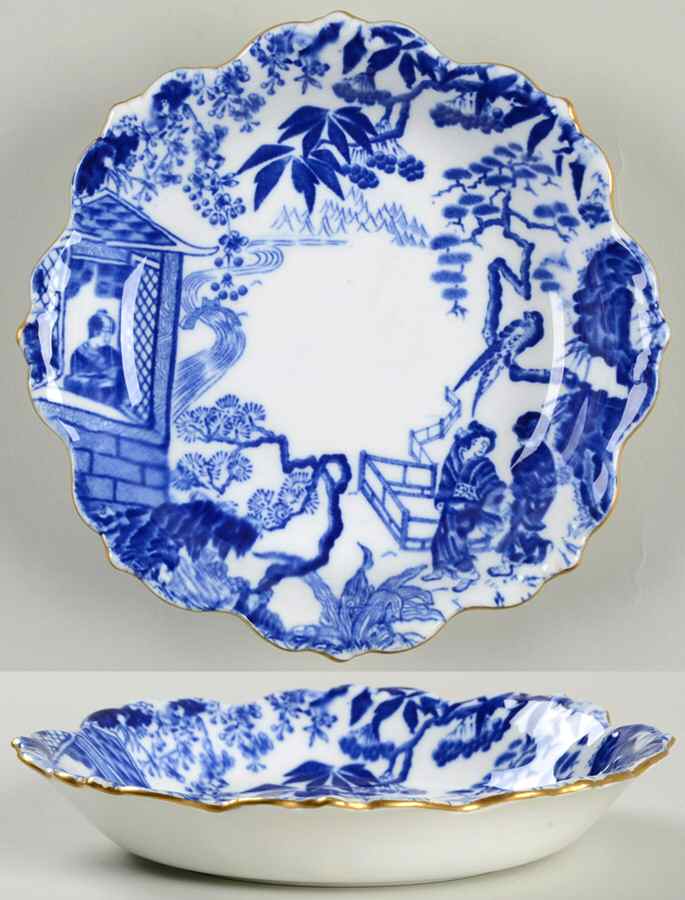 Blue Mikado 6" Bon Bon by Royal Crown Derby-1
