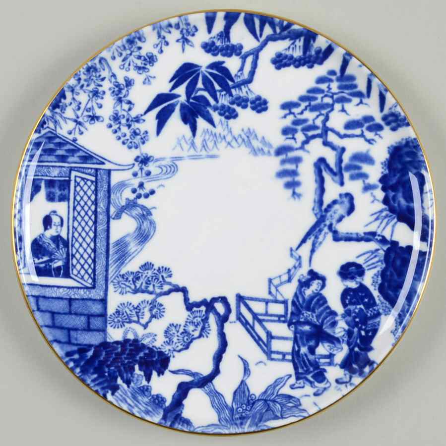 Blue Mikado Tea Tile by Royal Crown Derby-1