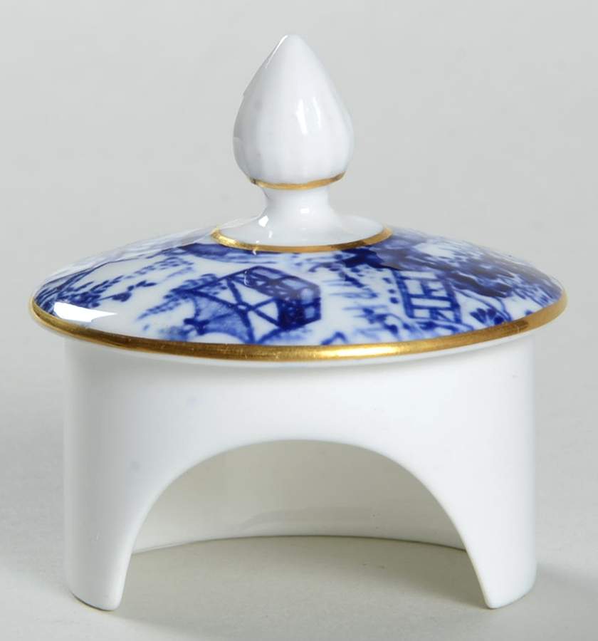 Blue Mikado Lid for Mini Coffee Pot by Royal Crown Derby-1