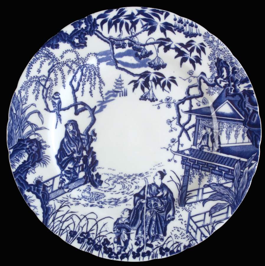 Blue Mikado Luncheon Plate by Royal Crown Derby-1