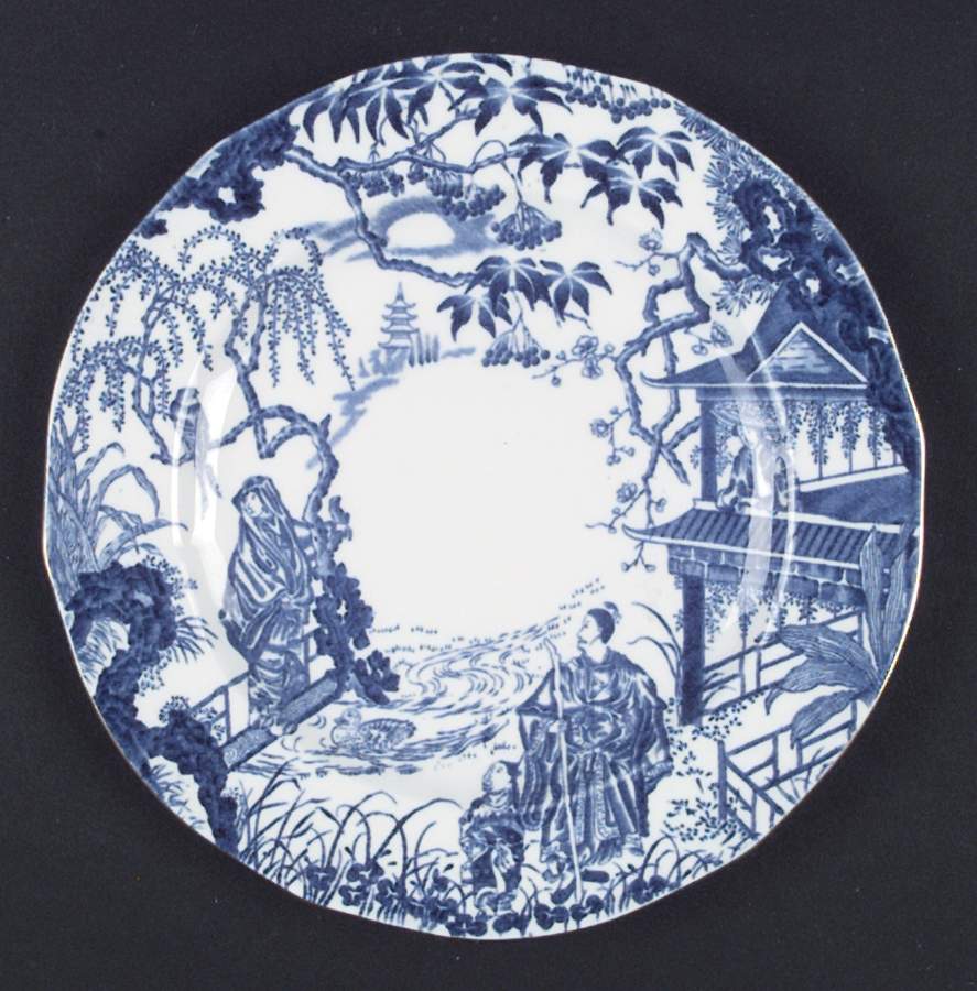 Blue Mikado Luncheon Plate by Royal Crown Derby-1