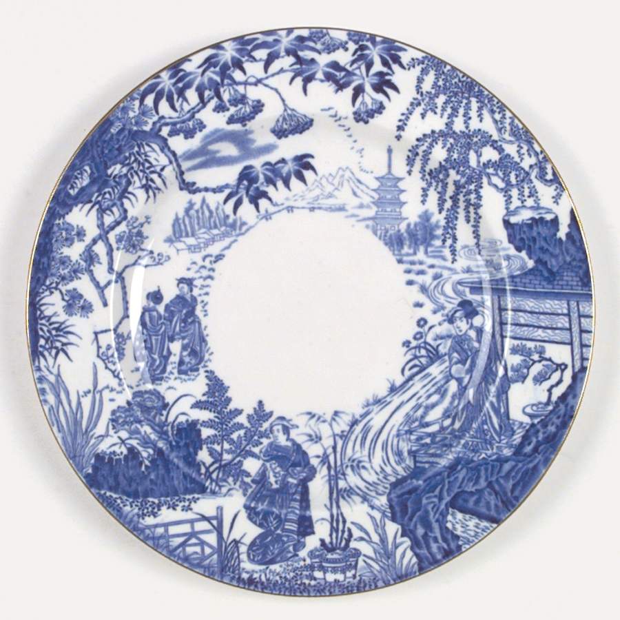 Blue Mikado Dinner Plate by Royal Crown Derby-1