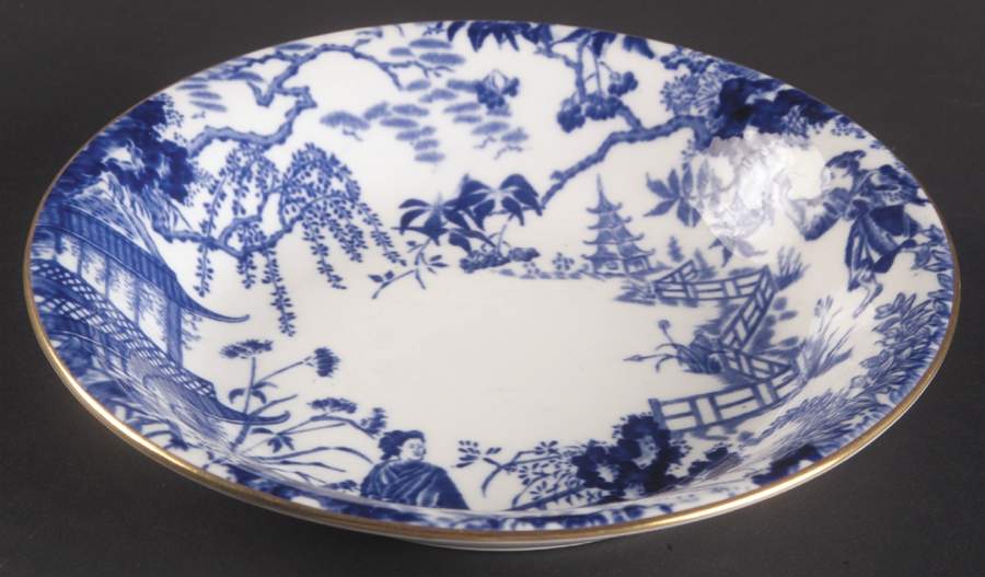 Blue Mikado Coupe Cereal Bowl by Royal Crown Derby-1