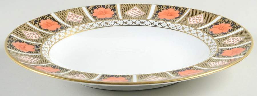Border Imari Large Rim Soup Bowl by Royal Crown Derby-1