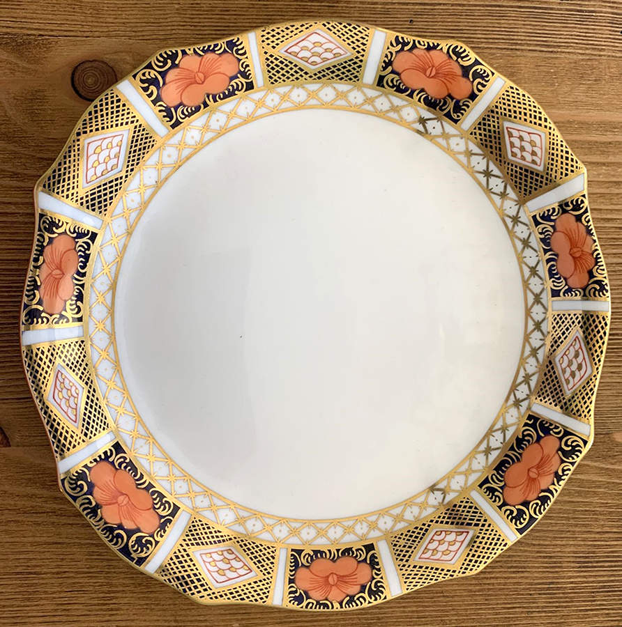 Border Imari Cake Plate by Royal Crown Derby-1