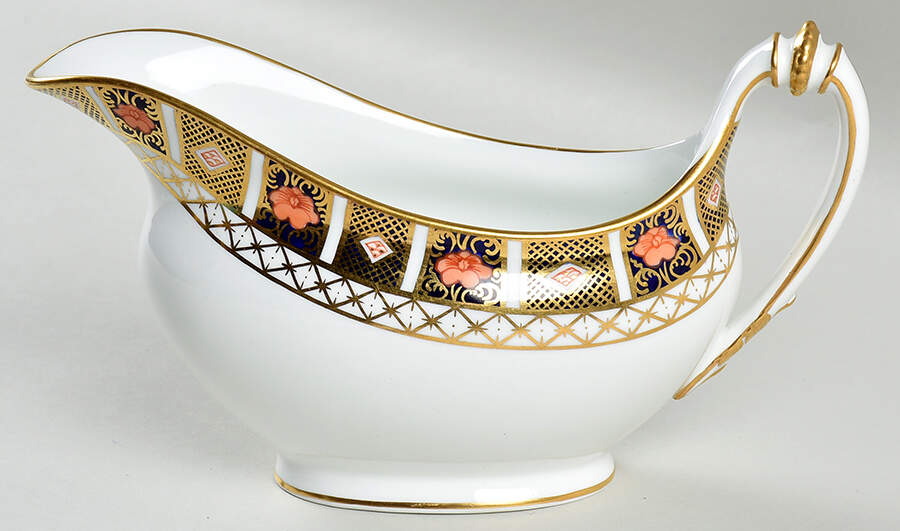 Border Imari Gravy Boat by Royal Crown Derby-1