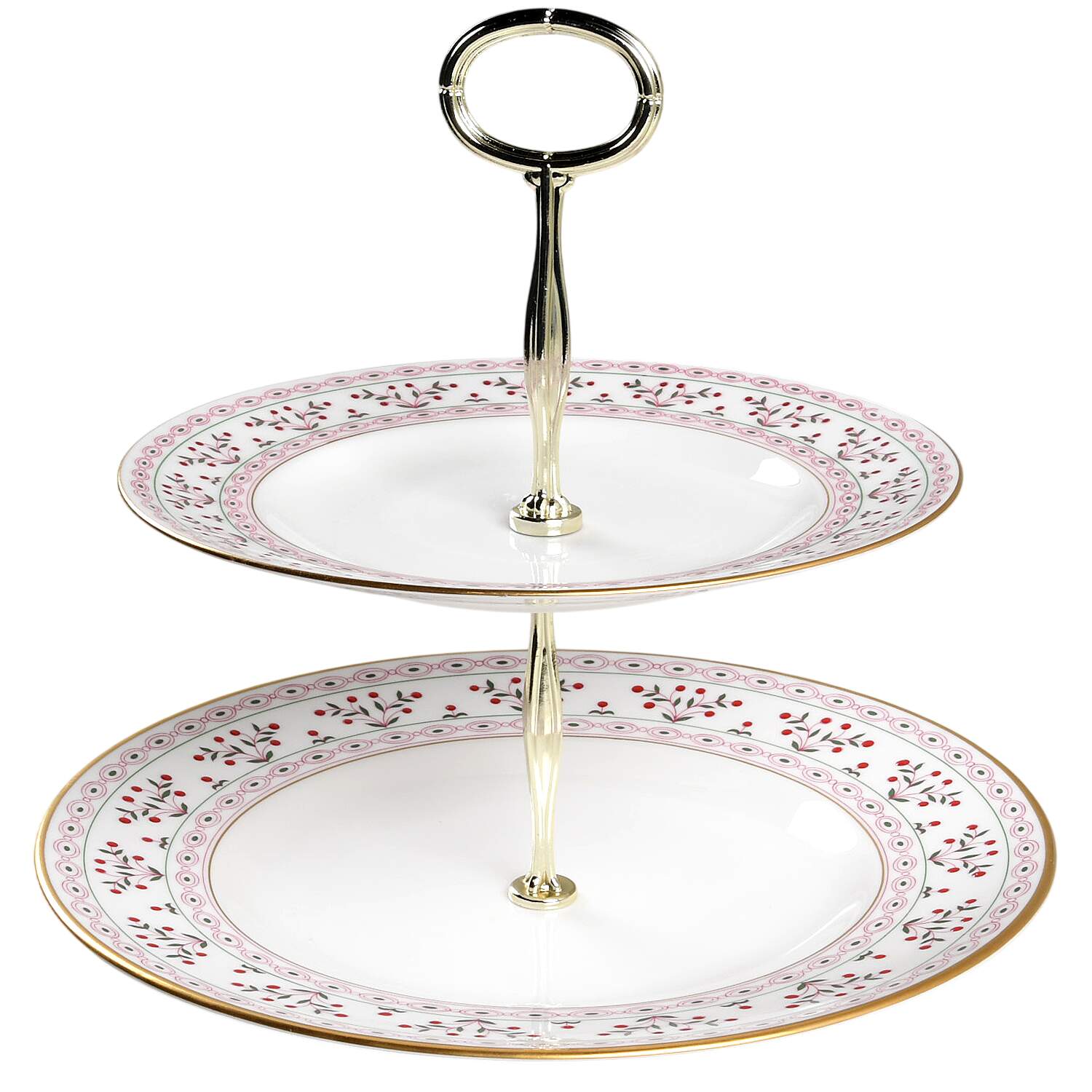 Brittany 6 5/8"-10"  2 Tiered Serving Tray (Dp, Sp) HC by Royal Crown Derby-1