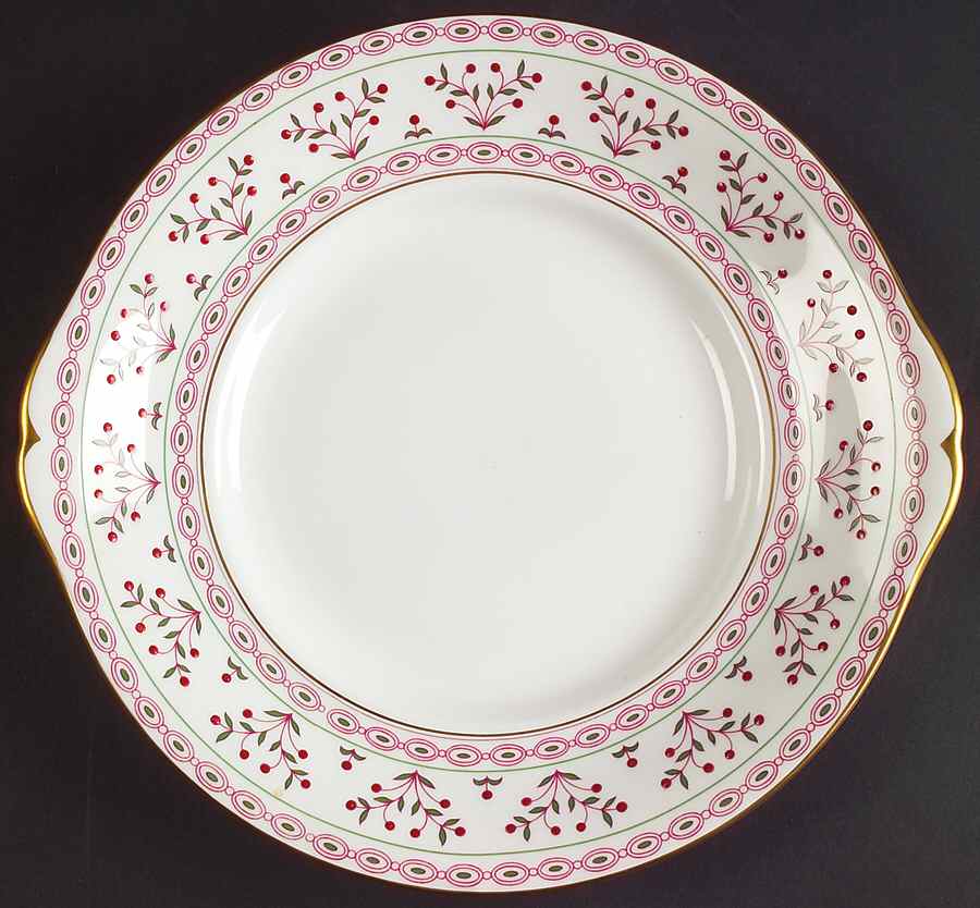 Brittany Handled Cake/Pastry Plate by Royal Crown Derby-1