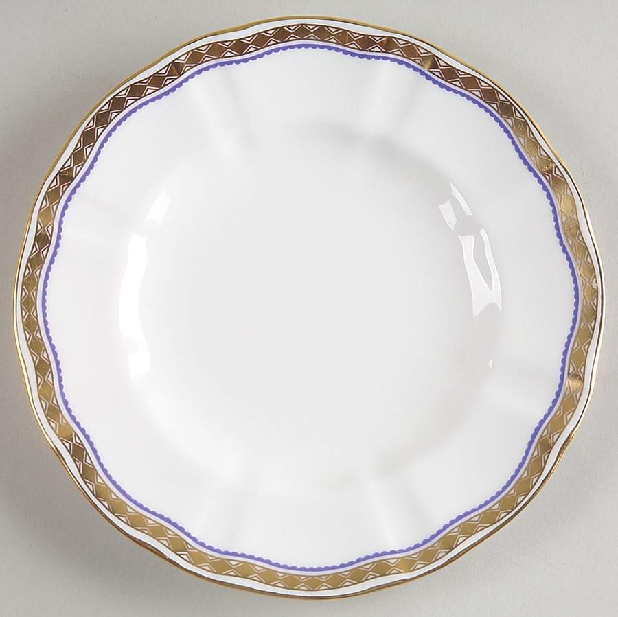 Carlton Blue Bread & Butter Plate by Royal Crown Derby-1