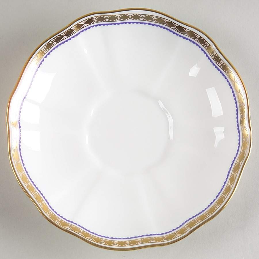 Carlton Blue Saucer by Royal Crown Derby-1