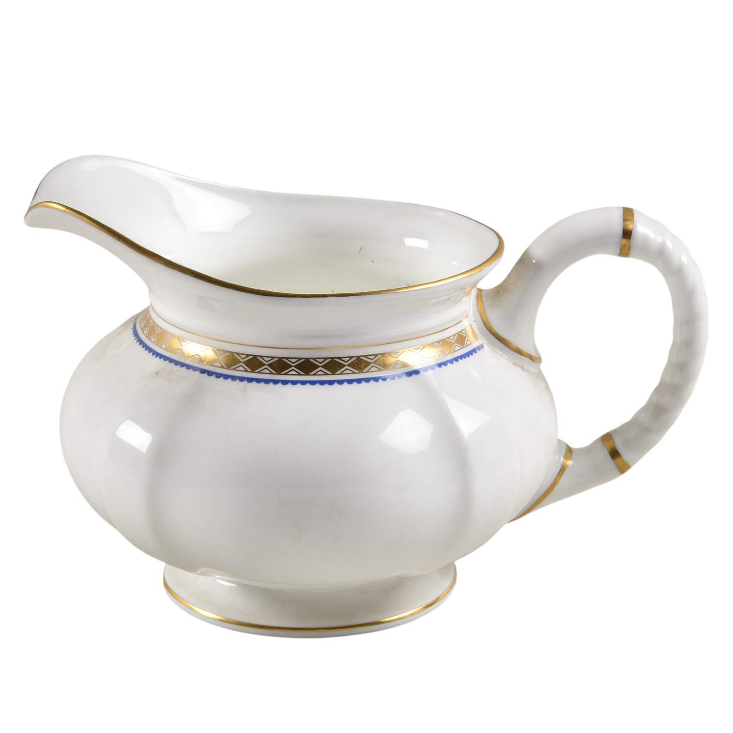 Carlton Blue Gravy Boat by Royal Crown Derby-1
