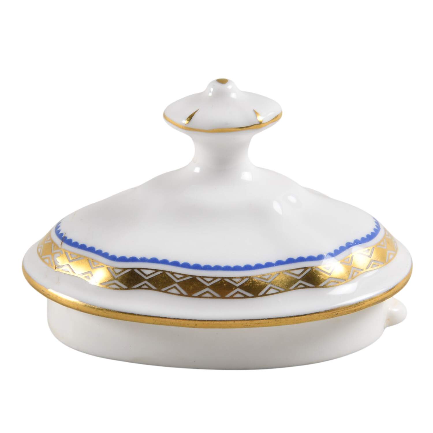 Carlton Blue Lid for Coffee Pot by Royal Crown Derby-1