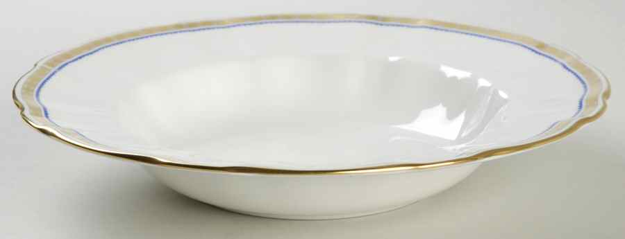 Carlton Blue Rim Soup Bowl by Royal Crown Derby-1