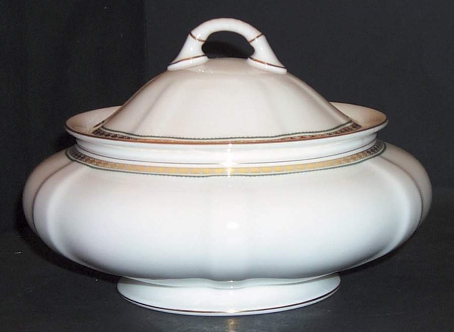 Carlton Green Round Covered Vegetable by Royal Crown Derby-1