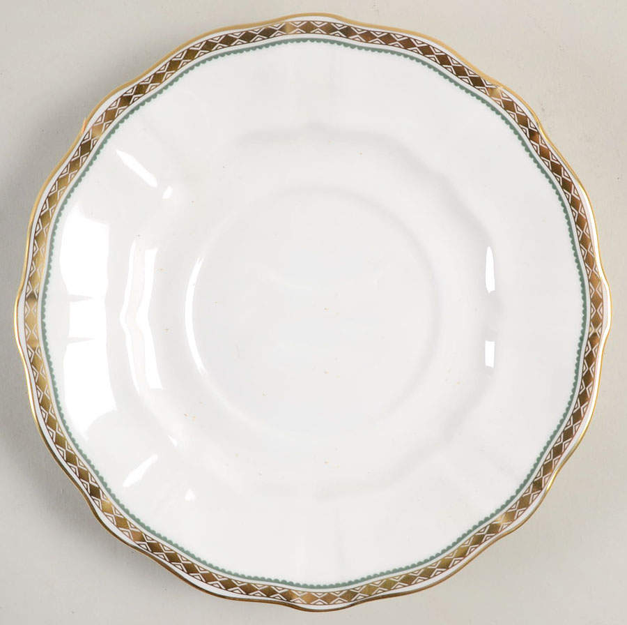 Carlton Green Underplate for Gravy Boat by Royal Crown Derby-1