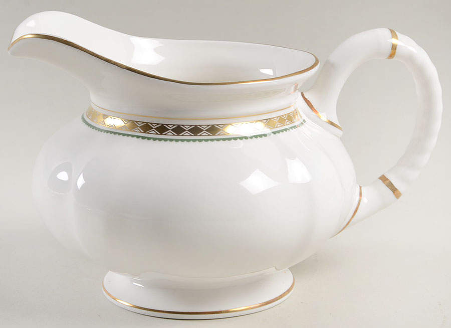 Carlton Green Gravy Boat by Royal Crown Derby-1