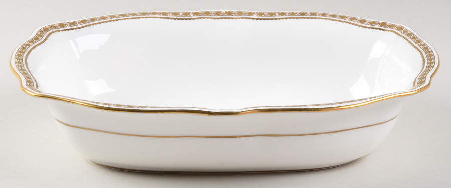 Carlton Gold 9" Oval Vegetable Bowl by Royal Crown Derby-1