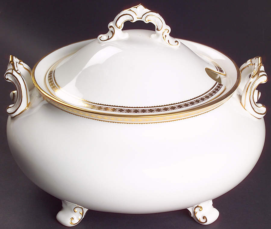 Carlton Gold Tureen &  Lid by Royal Crown Derby-1