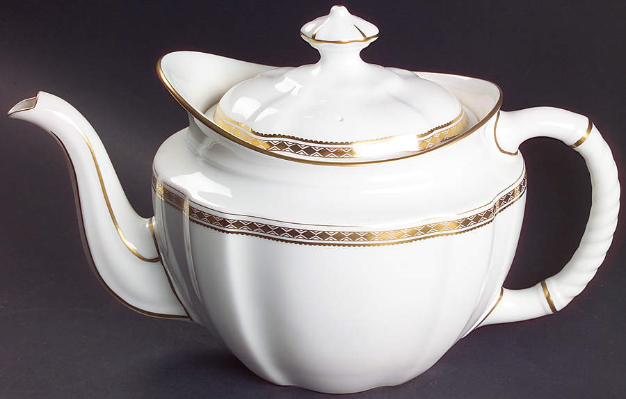 Carlton Gold Teapot & Lid by Royal Crown Derby-1