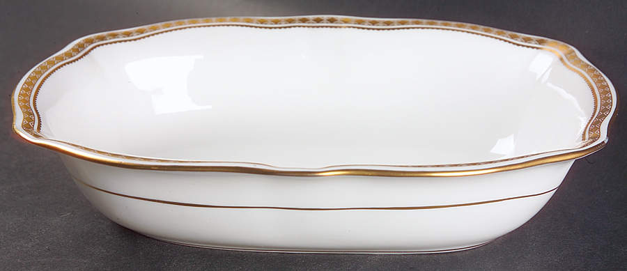 Carlton Gold 9" Oval Vegetable Bowl by Royal Crown Derby-1