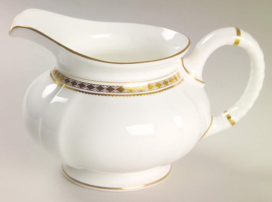 Carlton Gold Round Gravy Boat by Royal Crown Derby-1