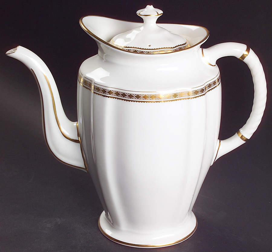 Carlton Gold Coffee Pot & Lid by Royal Crown Derby-1