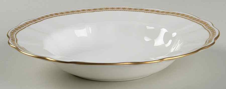 Carlton Gold Rim Soup Bowl by Royal Crown Derby-1