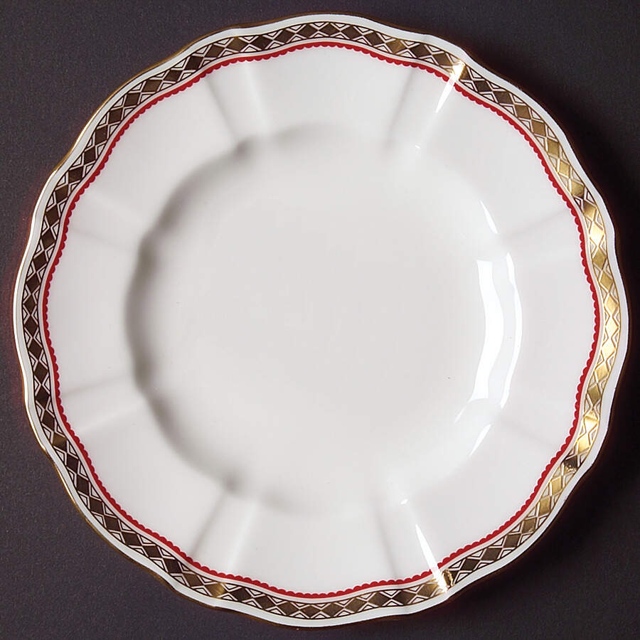 Carlton Red Bread & Butter Plate by Royal Crown Derby-1