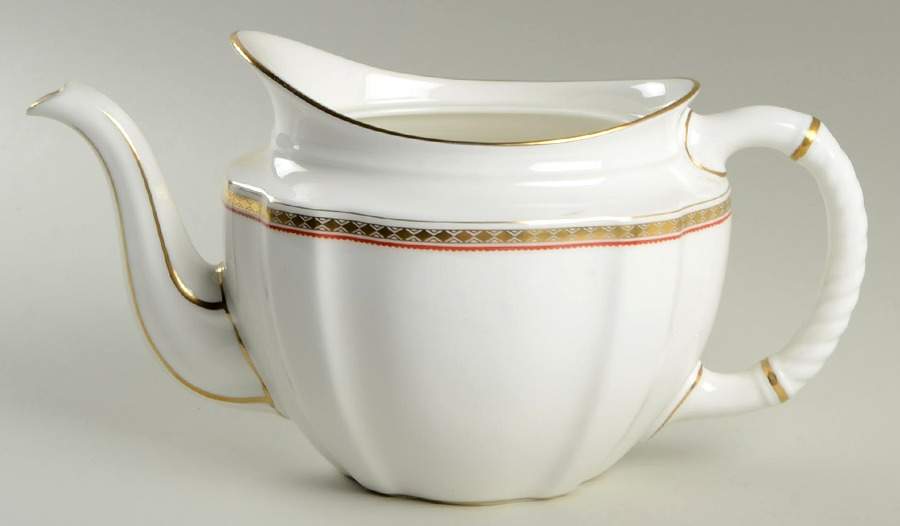 Carlton Red Teapot No Lid by Royal Crown Derby-1