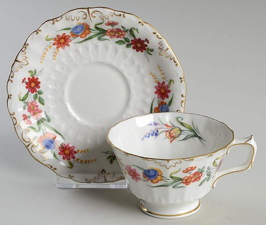 Chatsworth Footed Cup & Saucer Set by Royal Crown Derby-1