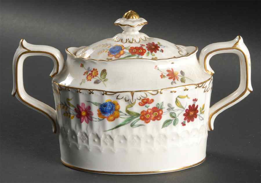 Chatsworth Sugar Bowl & Lid by Royal Crown Derby-1