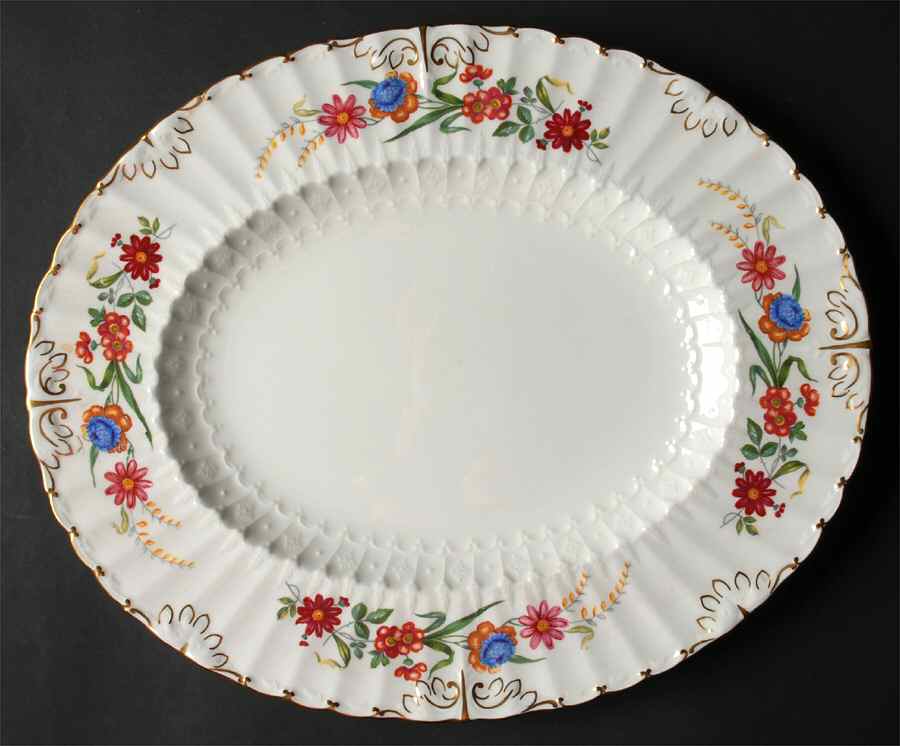 Chatsworth 13" Oval Serving Platter by Royal Crown Derby-1