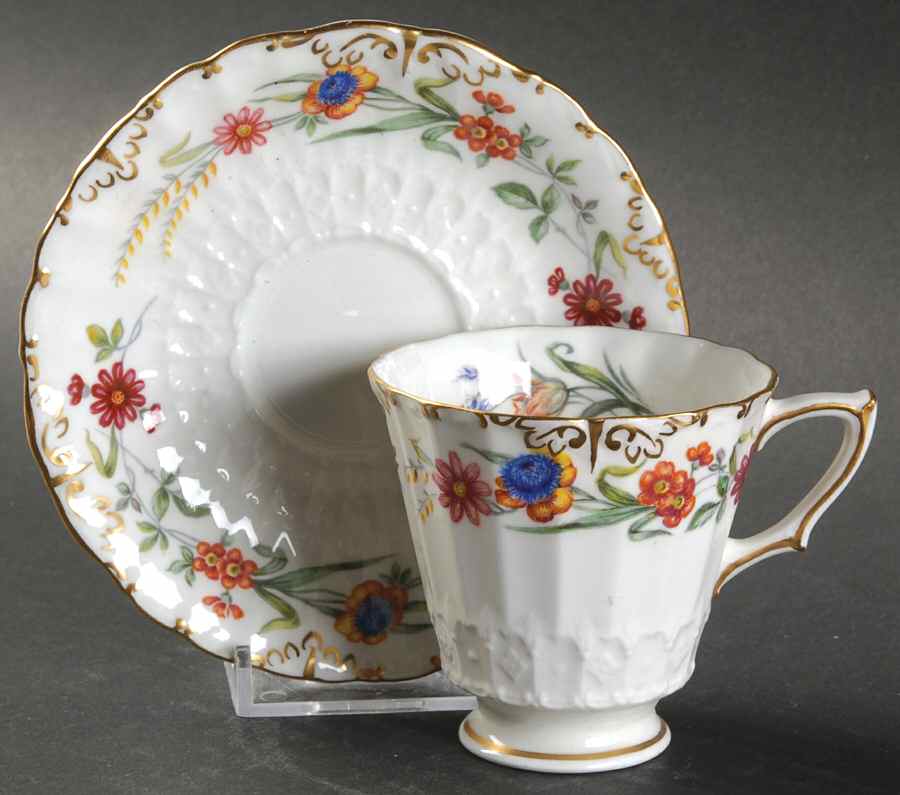 Chatsworth Footed Demitasse Cup & Saucer Set by Royal Crown Derby-1